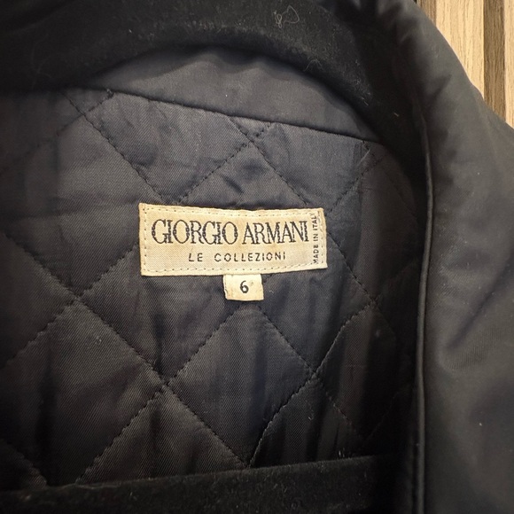 Giorgio Armani Black Trench Coat - Picture 2 of 3